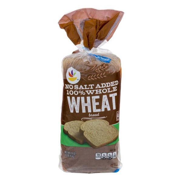 Ahold No Salt Added 100 Whole Wheat Bread (16 oz) from Stop & Shop