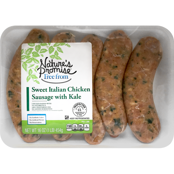 Nature's Promise Italian Chicken Sausage with Kale (16 oz) Instacart