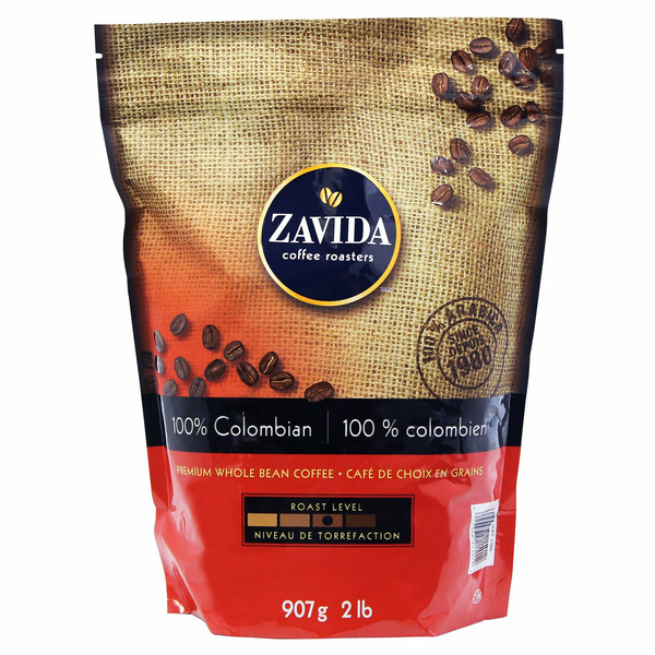 Zavida 100% Colombian Whole Bean Coffee 907 g
