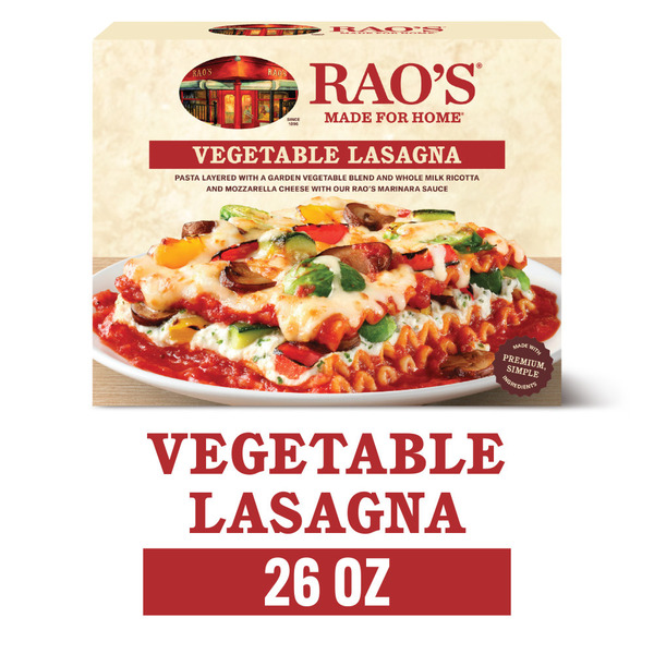 Rao's Made For Home Vegetable Lasagna with Marinara Sauce Frozen
