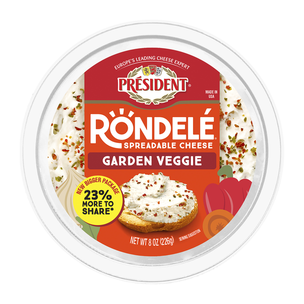 Sam's Rondele Président Rondelé Creamy Whipped Garden Veggie Spreadable Cheese Same ...