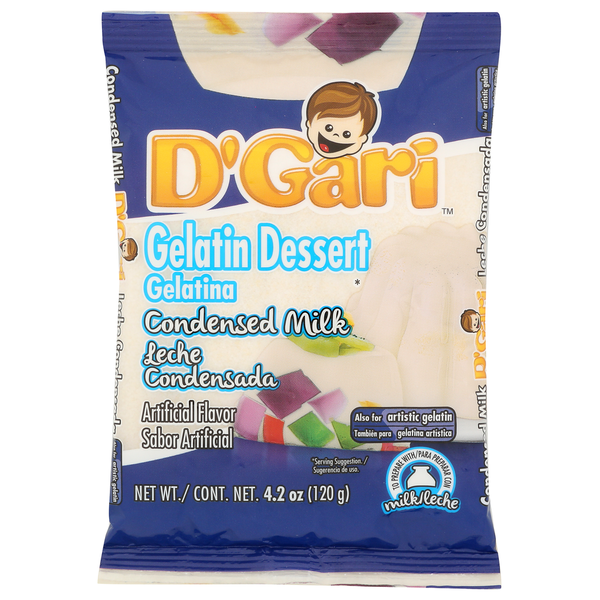 D'Gari Gelatin Dessert, Condensed Milk