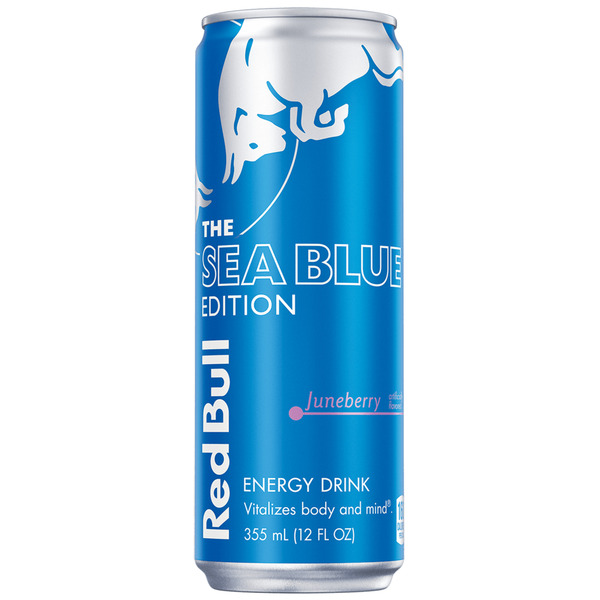 Red Bull Sea Blue Edition Juneberry Energy Drink Can