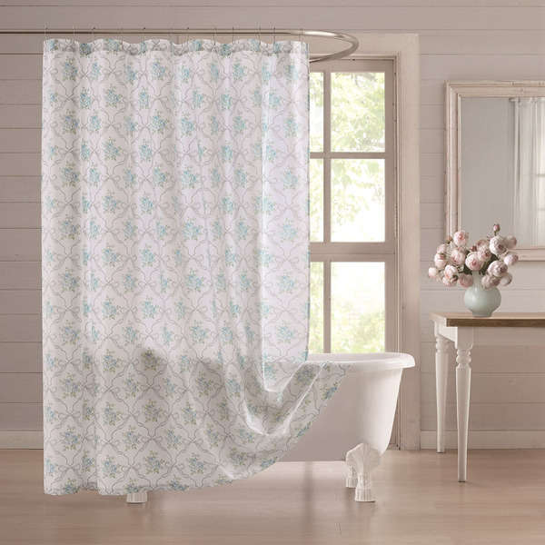 The Farmhouse by Rachel Bouquet Trellis Shower Curtain - Multi