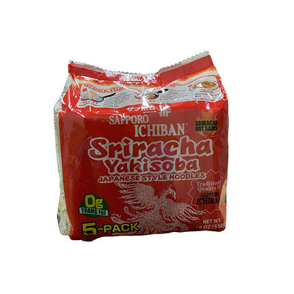 maaaiCOTA 5SHAMPOO 大容量 Sapporo Noodles, Japanese Style, Sriracha Yakisoba, 5-Pack Same