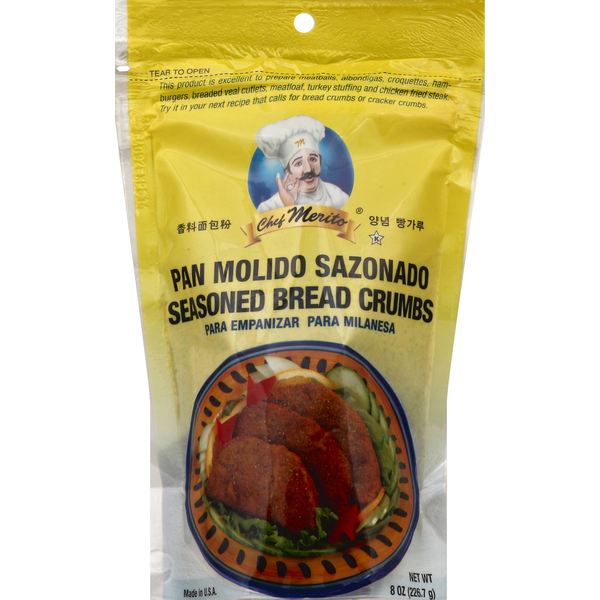 Chef Merito Bread Crumbs, Seasoned