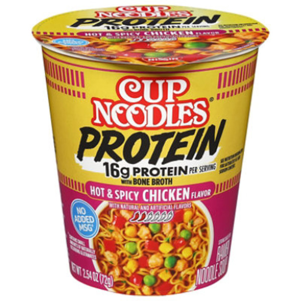Nissin Cup Noodles Protein Rich & Savory Beef Flavor Ramen Noodle Soup