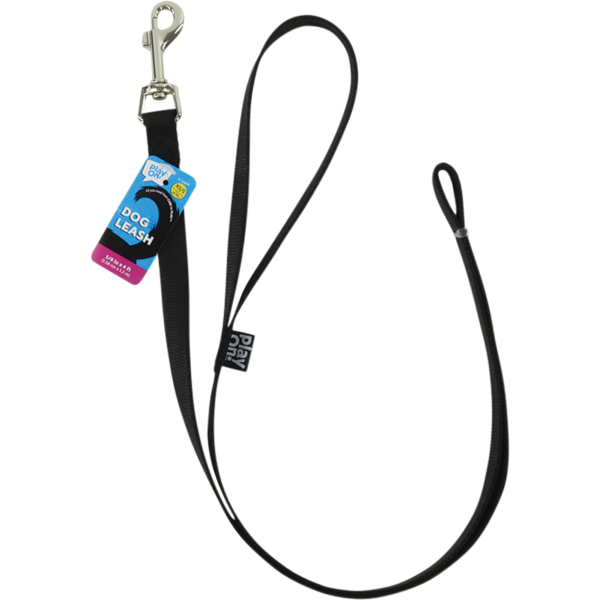 Play On Basic Dog Leash, 5/8 in X 4 ft - Black