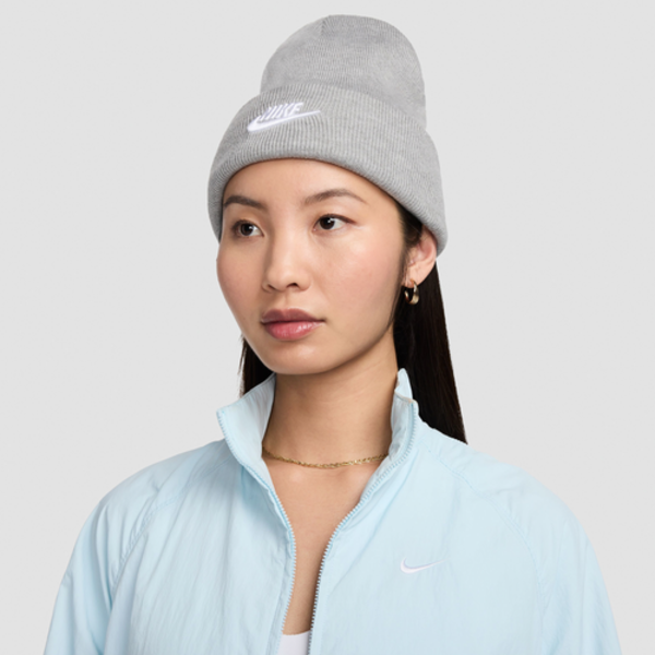 Nike Peak Futura Beanie, One Size - Dark Gray Heather & White