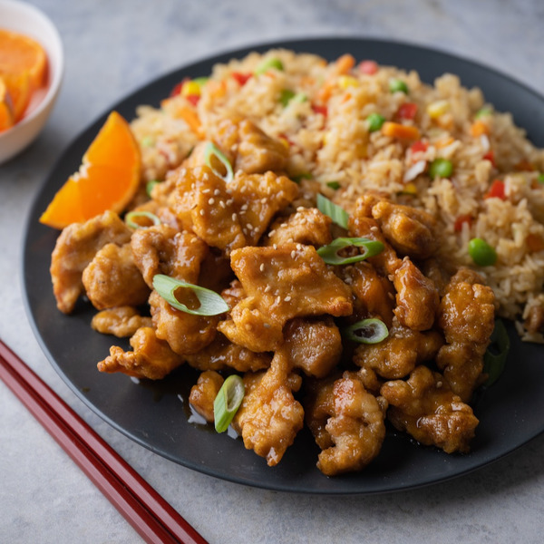 COLD Orange Chicken With Rice