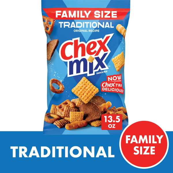 Chex Mix Traditional Original Recipe Family Size Snack Mix Same