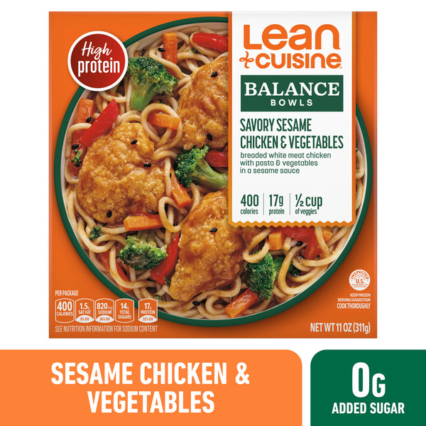 Lean Cuisine Frozen Meal Savory Sesame Chicken And Vegetables Same