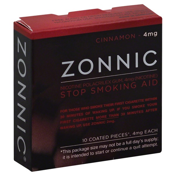Zonnic Stop Smoking Aid, 4 mg, Gum, Cinnamon (10 each) Instacart Zonnic Stop Smoking Aid, 4 mg, Gum, Cinnamon (10 each) Instacart