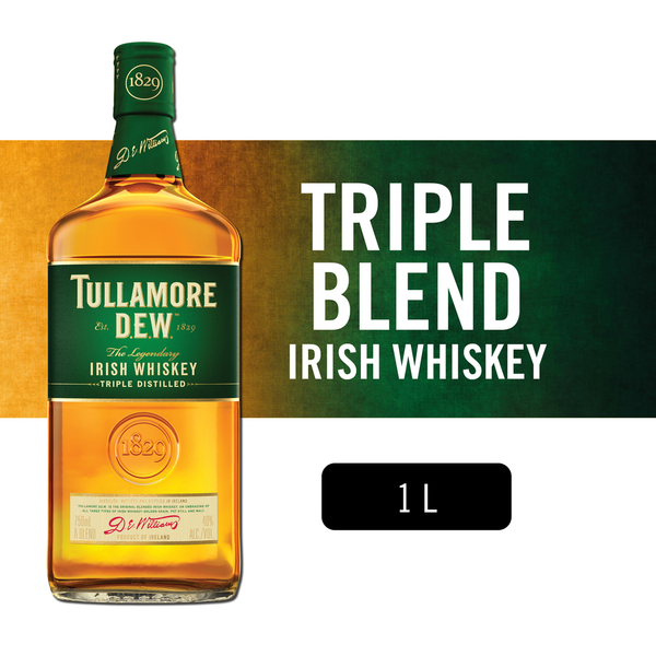 Tullamore D.E.W. Irish Whiskey, Triple Distilled, The Legendary