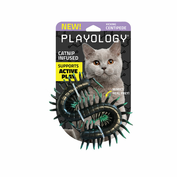 Playology Centipede Cat Toy - Black