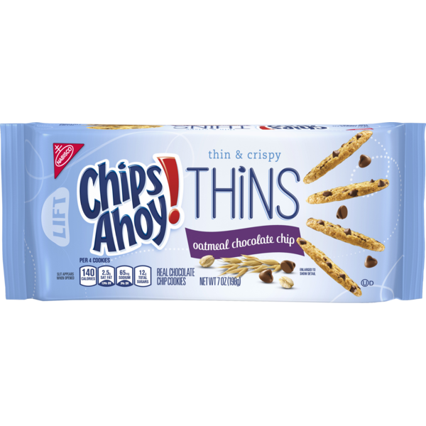 Chips Ahoy! Nabisco Thins Oatmeal Cookies (7 oz) Instacart