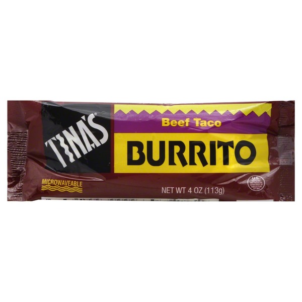 Tinas Burrito Beef Taco Sleeve 4 Oz Instacart