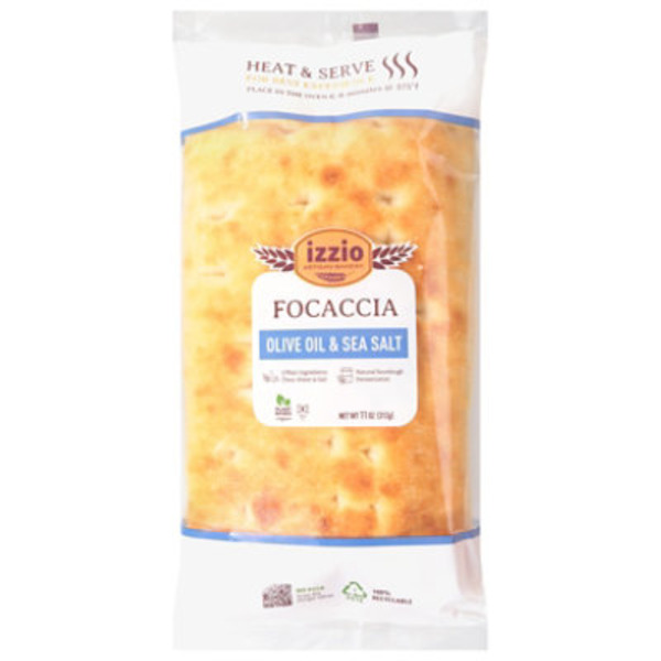 Izzio Artisan Bakery Focaccia, Olive Oli & Sea Salt
