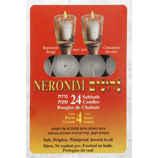 Neronim Candles, Sabbath (24 each) Instacart