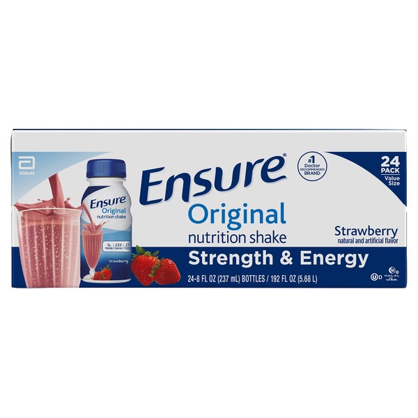 Ensure Original Nutrition Shake Strawberry Ready to Drink Bottles (192