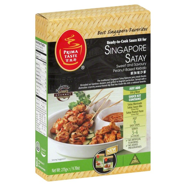Prima Taste Singapore Satay, ReadyToCook Sauce Kit (9.7 oz) Instacart