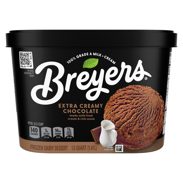 Breyers Frozen Dairy Dessert Extra Creamy Chocolate