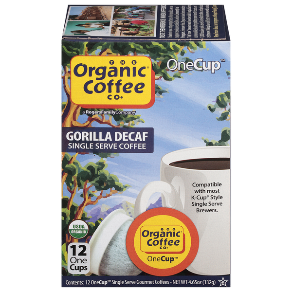 THE ORGANIC COFFEE COMPANY Coffee, Gorilla Decaf, Single Serve