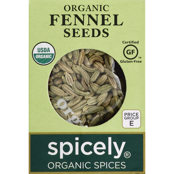 Spicely Organics Fennel Seeds, Organic