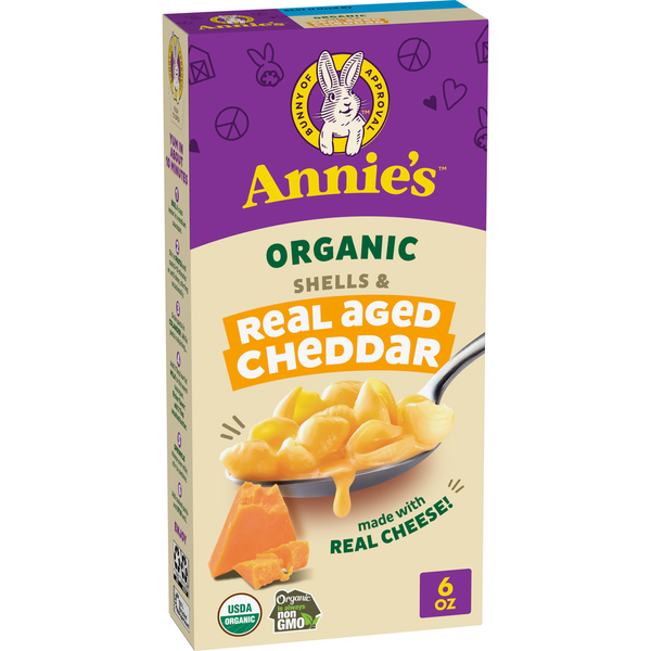 Annie's Organic Shells Pasta and Aged Cheddar Cheese