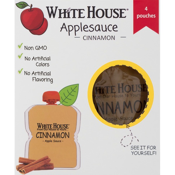 White House Applesauce, Cinnamon (4 ct) Instacart