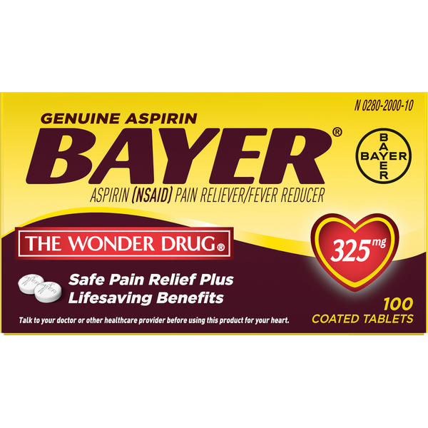 Bayer ASPIRIN ブリキ缶 Bayer Aspirin, Genuine, 325 mg, Coated Tablets Same-Day