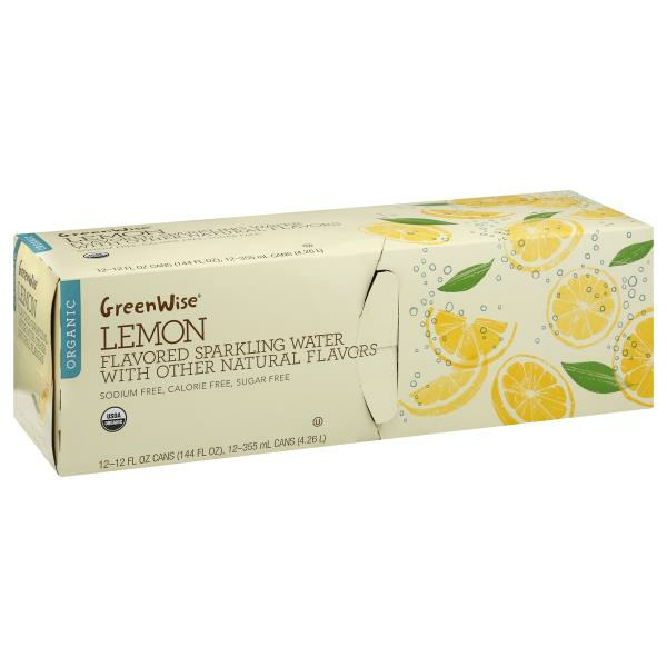 GreenWise Sparkling Water, Organic, Lemon