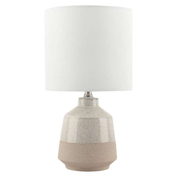 Ty Pennington Two-Toned Natural Table Lamp with Shade, 19"