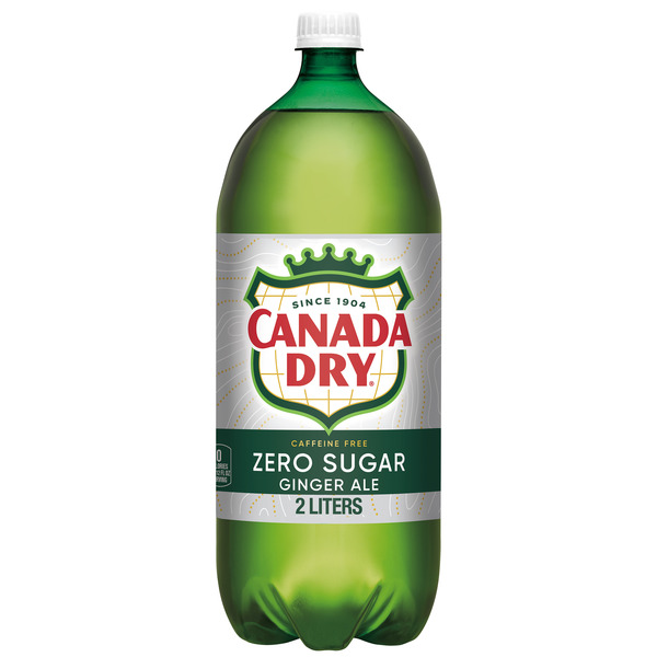 Canada Dry Zero Sugar Ginger Ale Soda, 2 L bottle Same-Day
