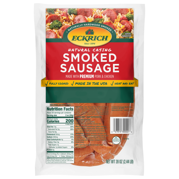 Eckrich Smoked Sausage, Natural Casing
