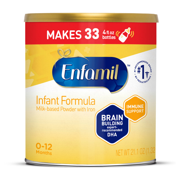 Enfamil® Infant Formula, Milk-based Baby Formula with Iron, Omega-3 DHA & Choline, Powder Can
