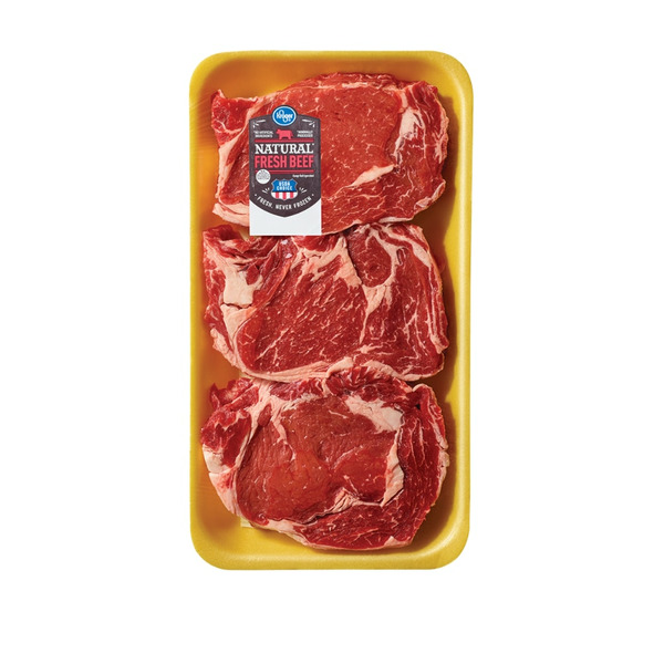 Kroger 3 Steaks Per Pack Boneless Beef Choice Ribeye Steak Value Pack