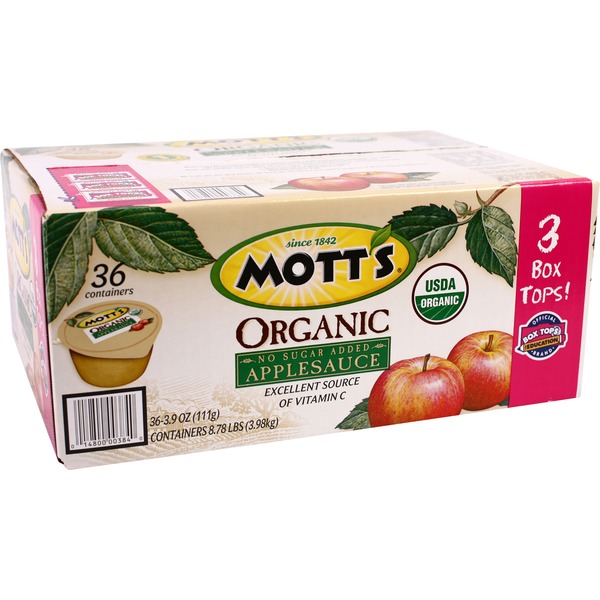 Mott's Organic Apple Applesauce (3.9 oz) from Costco Instacart