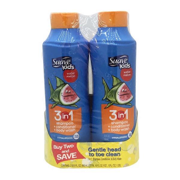 Suave 3 In 1 Shampoo Conditioner Body Wash Watermelon Wonder (22.5 oz