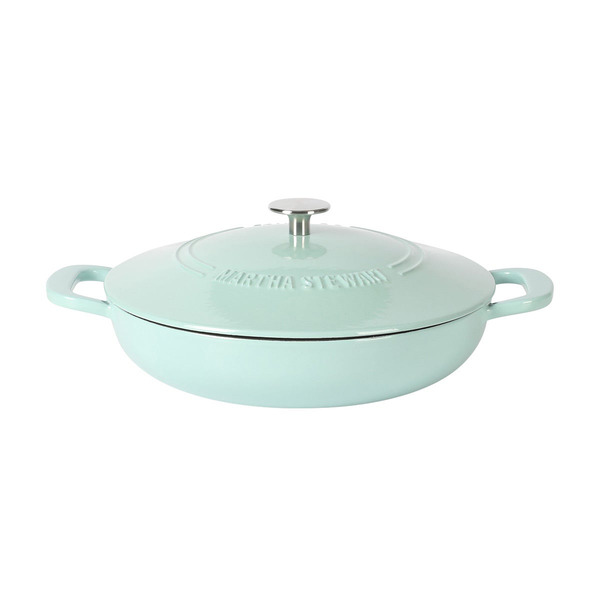 Martha Stewart Gatwick Cast Iron Braiser, 14.75 x 6.58 in - Blue/Navy
