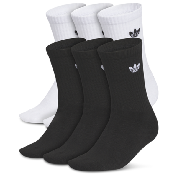 adidas Originals Boys' Trefoil 2.0 Crew Socks, L - Black/White