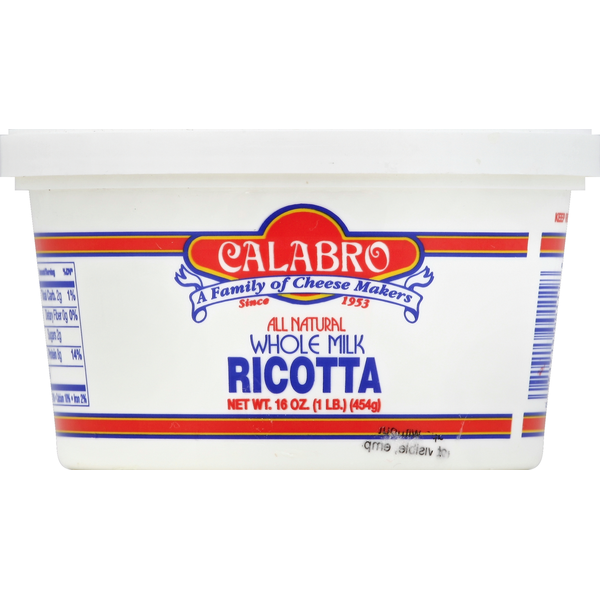 Calabro Cheese Cheese, Whole Milk, Ricotta Same-Day Delivery or Pickup ...