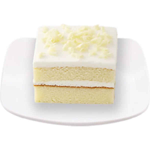 White Iced White Cake Slice