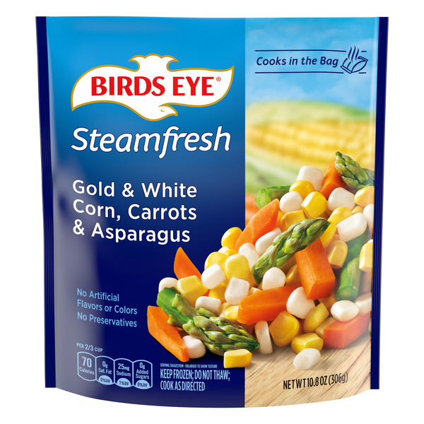 Birds Eye Steamfresh Corn, Carrots & Asparagus Mixed