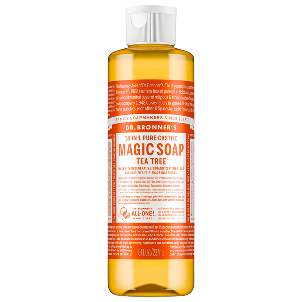 Dr. Bronner's 18-In-1 Hemp Pure-Castile Magic Soap Tea Tree