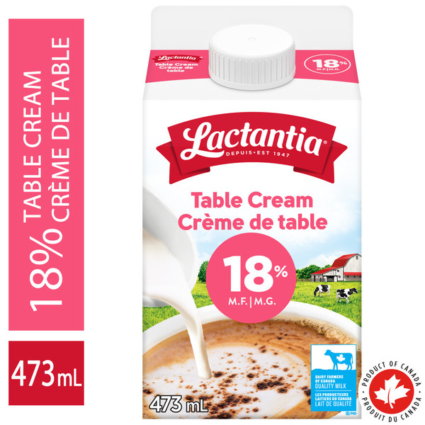 Lactantia Table Cream 18% Same-Day Delivery | Commisso's Fresh Foods