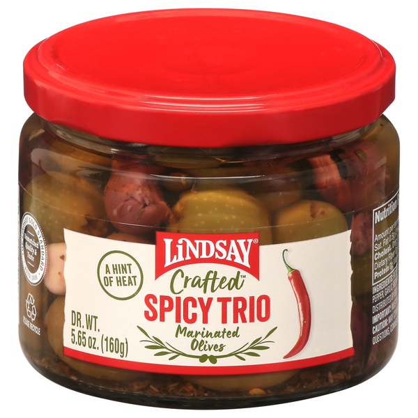 オリーブJL45.J51.J53の3本セット Lindsay Marinated Spicy Trio Olives Same-Day Delivery or Pickup