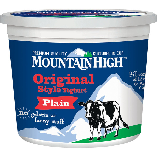 Mountain High Yoghurt Yogurt, Plain, Original, Whole Milk Same-Day