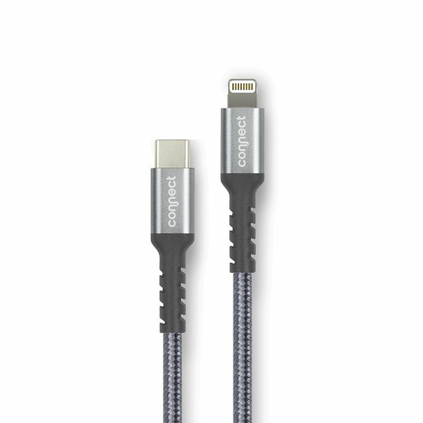 Connect 6-ft. Lightning to USB-C Charging Cable, Adult Unisex, Size: One Size, Grey