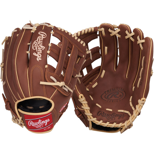 Rawlings Right Hand Throw Premium Series Gloves - Brown & Tan